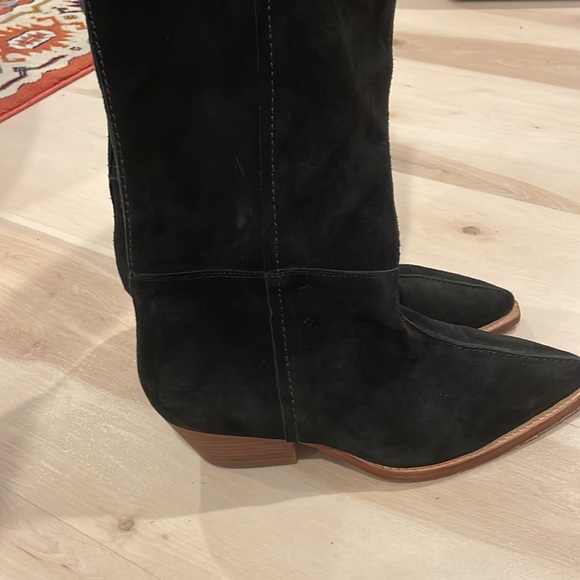 Free People Sway black genuine suede Low western inspired boots new 39 - Picture 8 of 12